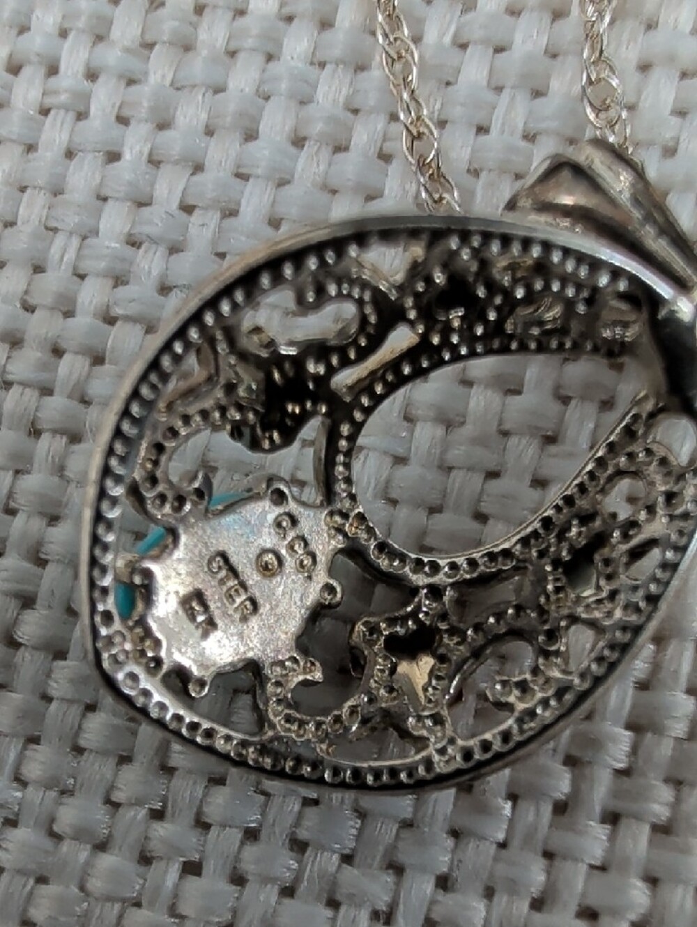 Coleman Black Hills Gold 12K Sterling Turquoise Pendant Necklace 16" w/ COA - Picture 7 of 17